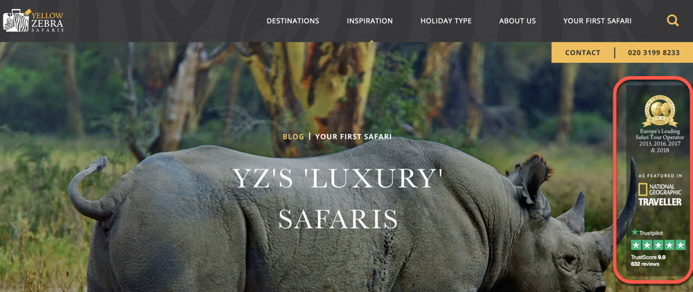 Retail Tactics - Credibility - Yellow Zebra Safaris