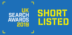 novel shortlisted at the UK Search Awards 2019