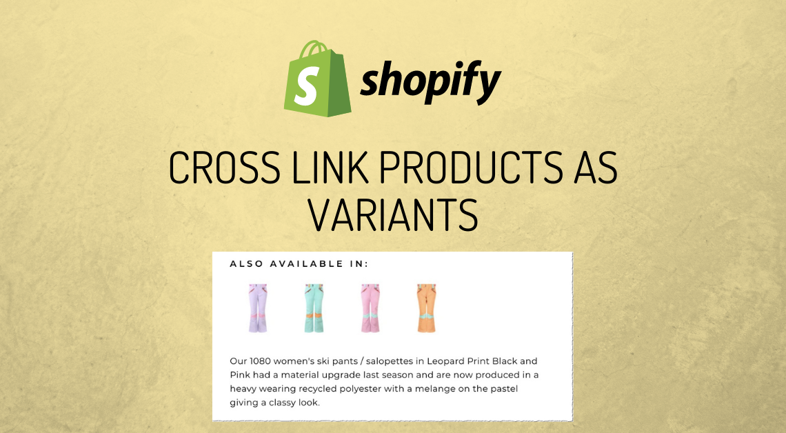Cross Link Individual Products In Shopify
