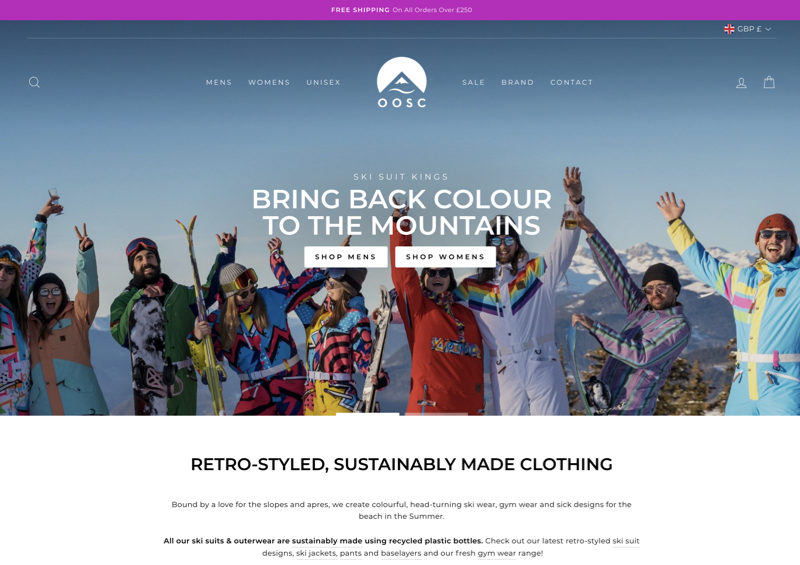 OOSC Clothing Website Design